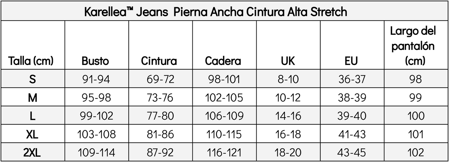 Karellea™ ג’ינס דנים גמיש רגל רחבה עם מותן מורמת