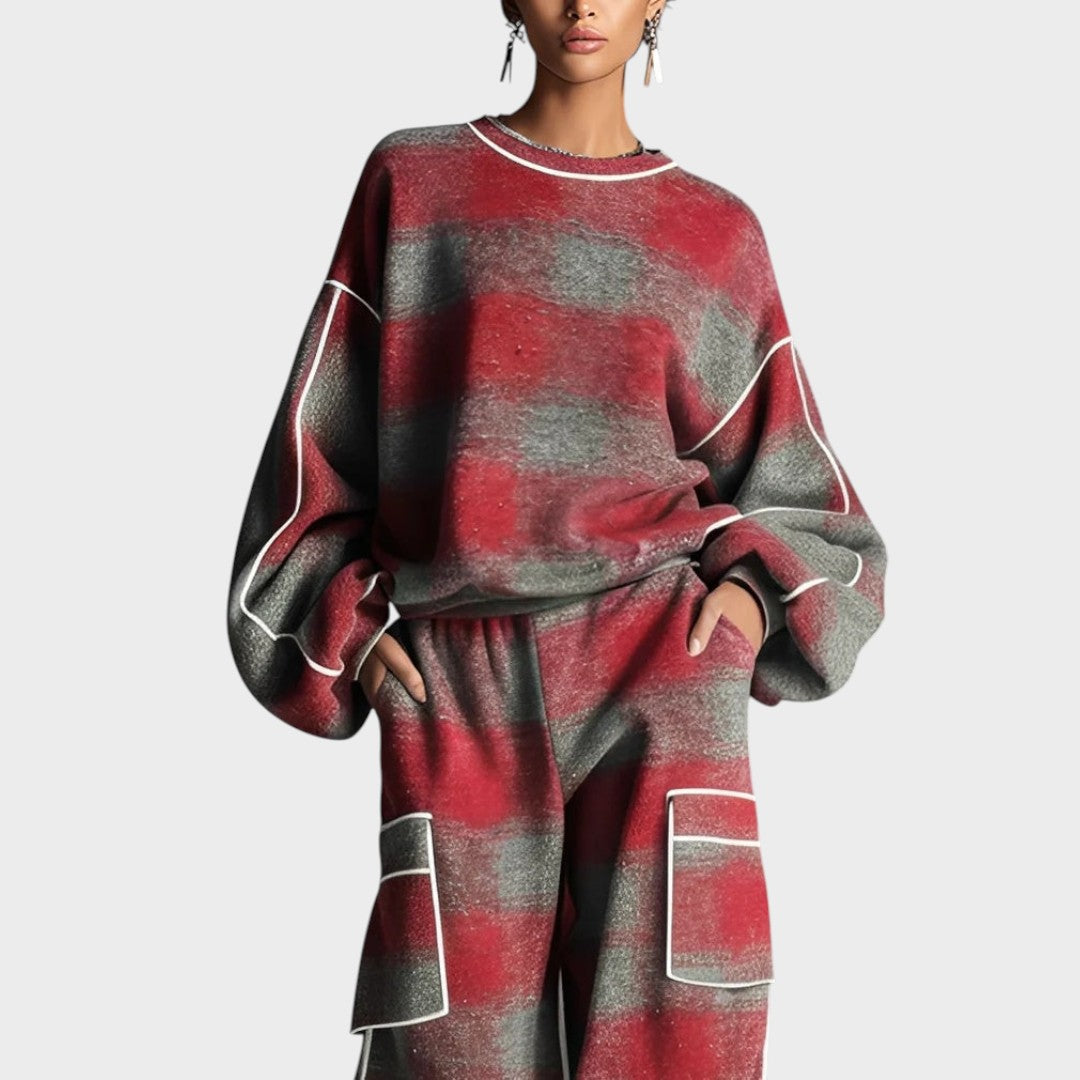 Orlena™ סט מודרני עם מכנסיים וסוודר לנשים