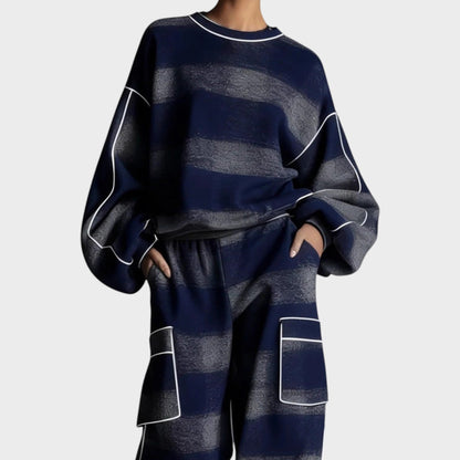 Orlena™ סט מודרני עם מכנסיים וסוודר לנשים