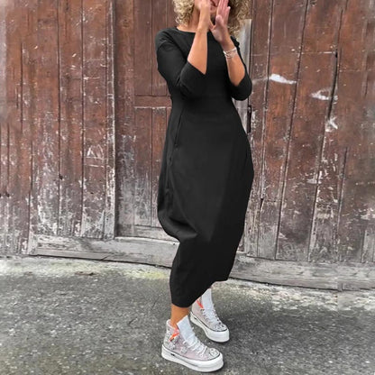Caelune™ שמלה אלגנטית ופשוטה עם כיסים לנשים