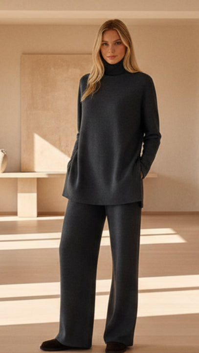 Rosavienne™ סט סריג ומכנסיים אלגנטי לנשים לנוחות יומיומית