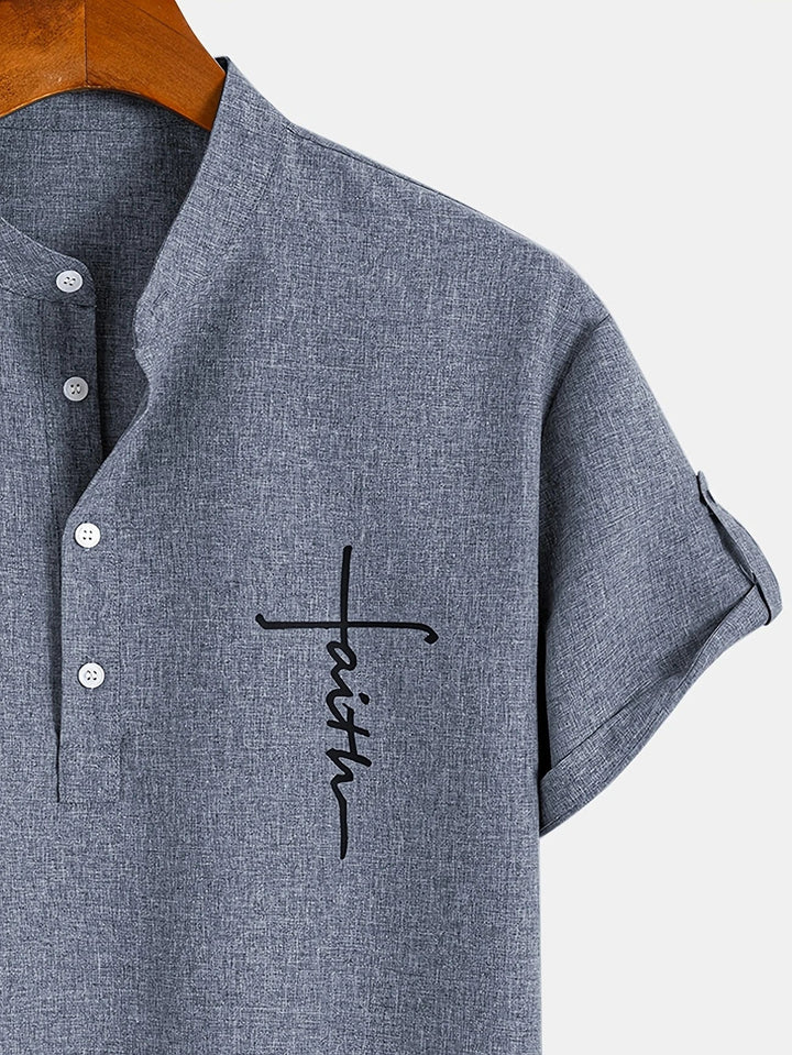 Hayes™ חולצה אלגנטית עם שרוול קצר וצוואר גבוה