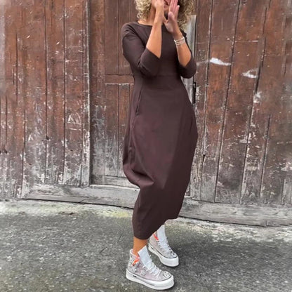 Caelune™ שמלה אלגנטית ופשוטה עם כיסים לנשים