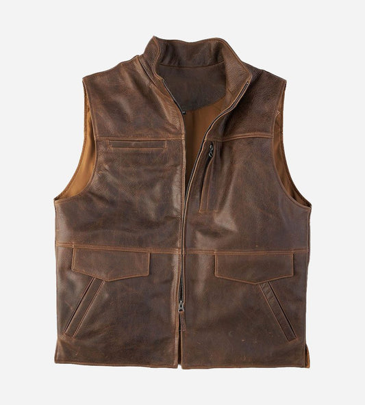 Arvion™ ג'קט עור כבש בסגנון אופנוע לגברים