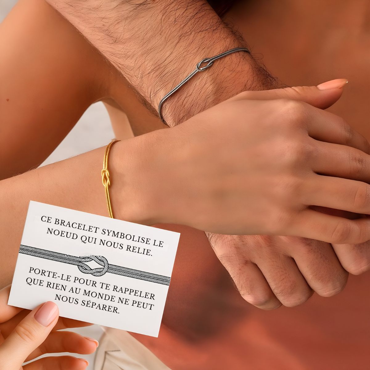 Coravanté™ צמיד קשר מותאם אישית עם נגיעה אלגנטית