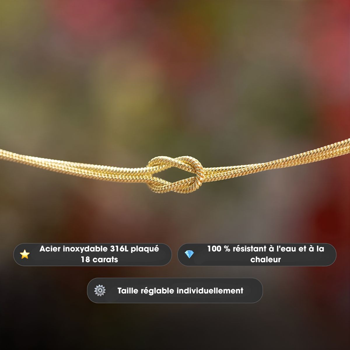 Coravanté™ צמיד קשר מותאם אישית עם נגיעה אלגנטית