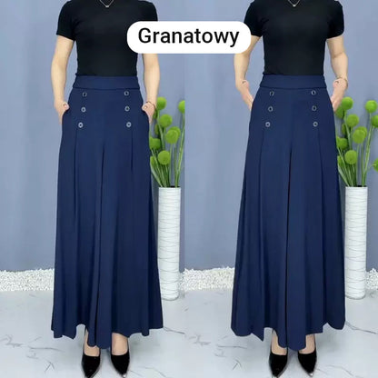 Nell™ מכנסיים מקופלים אלגנטיים עם רגליים רחבות