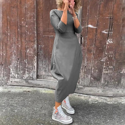 Caelune™ שמלה אלגנטית ופשוטה עם כיסים לנשים