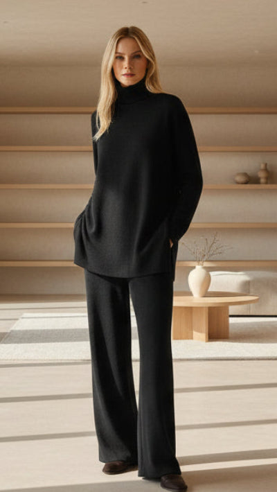 Rosavienne™ סט סריג ומכנסיים אלגנטי לנשים לנוחות יומיומית