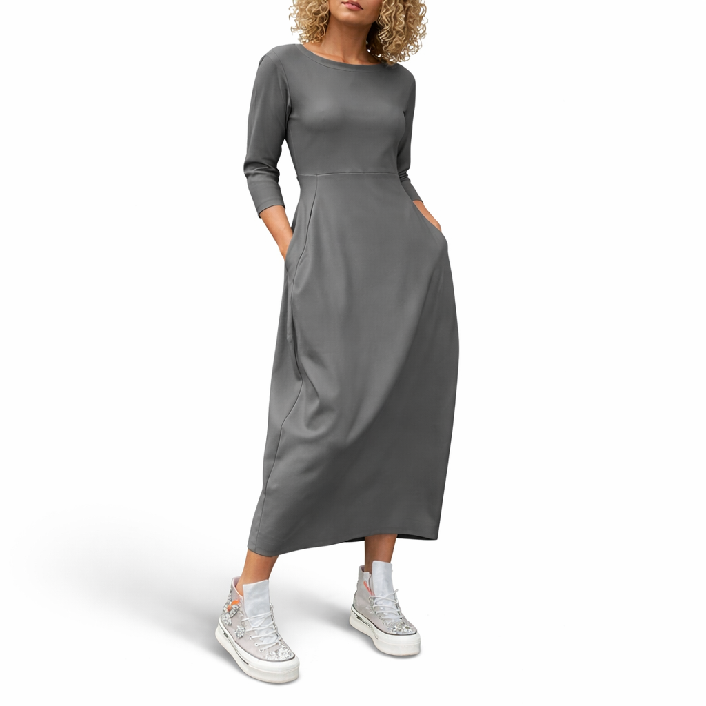 Caelune™ שמלה אלגנטית ופשוטה עם כיסים לנשים