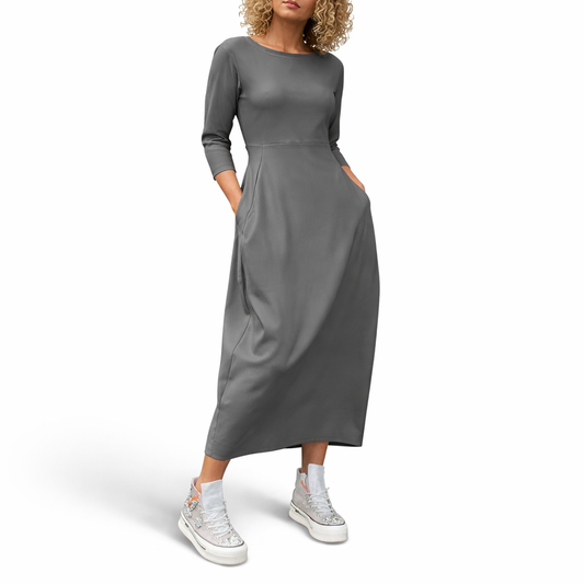 Caelune™ שמלה אלגנטית ופשוטה עם כיסים לנשים